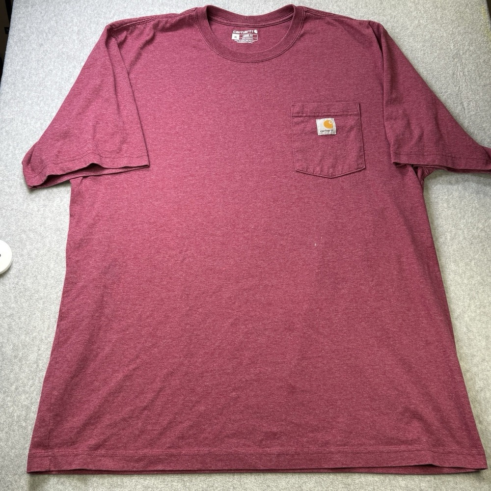 Carhartt Men's Workwear Pocket‎ T-shirt - Red, XL (K87) Loose Fit